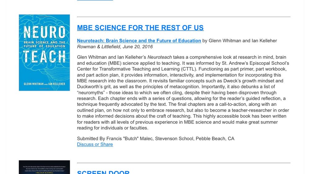 You are currently viewing Klingenstein Center’s “Klingbrief” Features CTTL’s Neuroteach